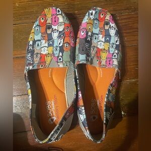 Skechers BOBS Multicolor Cartoon Slip-Ons